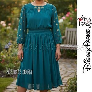 Disney Parks The Dress Shop Aladdin’s Princess Jasmine Crepe Lotus Dress 3X